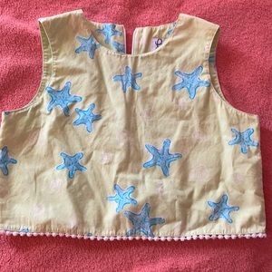 Lilly Pulitzer Starfish Girls Shirt sz10